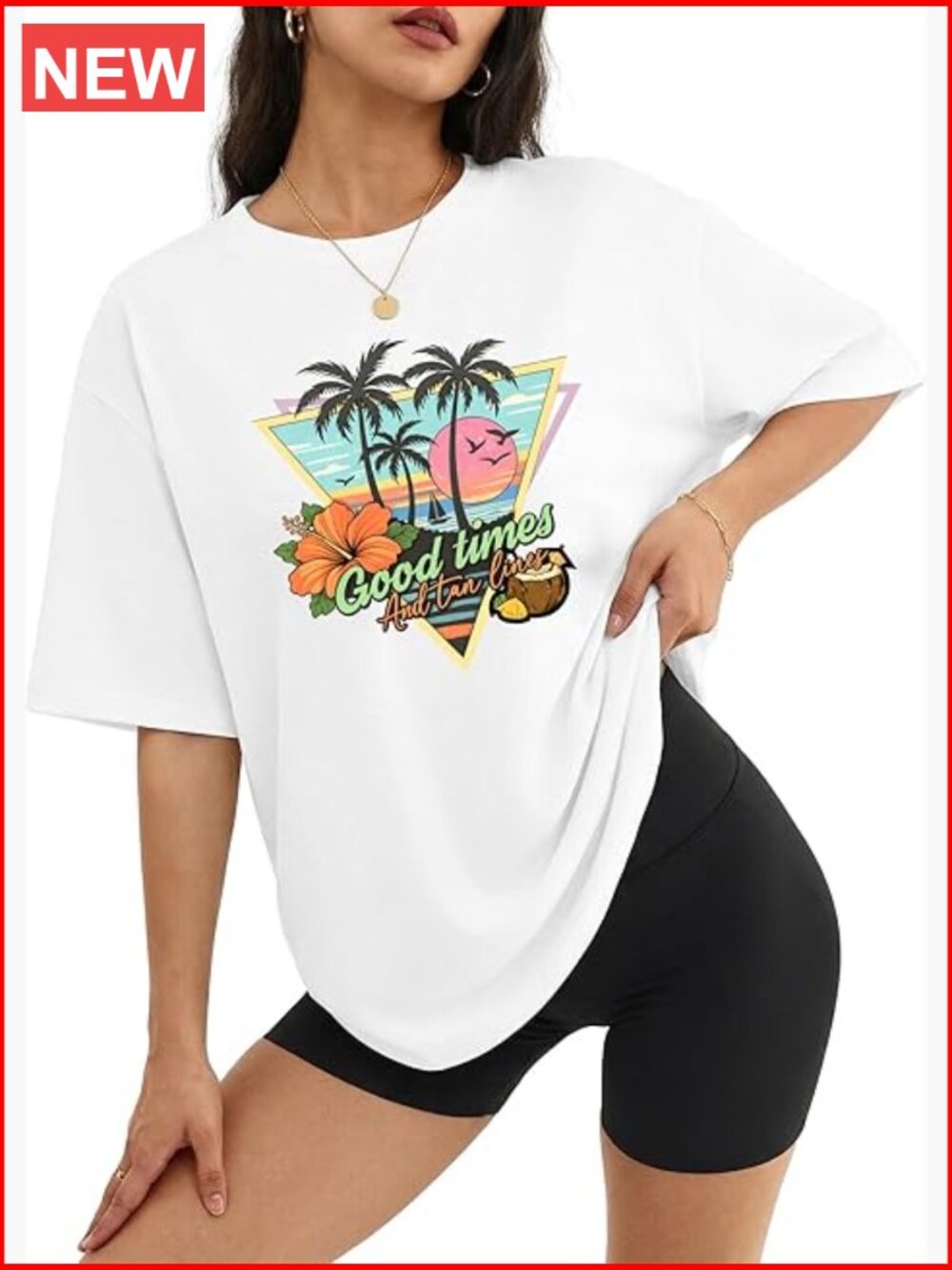 Oversized Graphic Tee 100% Cotton Relaxed Fit Crew Neck Short Sleeve T-Shirt